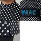 WAAC ワック メンズ スタープリント 半袖モックネックTシャツ 接触冷感 072222022