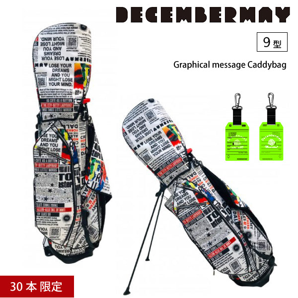 【送料無料】DECEMBERMAY ディセンバーメイ メンズ レディース Graphical message Caddybag 【数量限定生産】キャディバッグ 3-999-8001