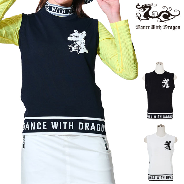 Dance With Dragon ダンスウィズドラゴン レディース チビドラインターシャニットベスト D2-632730