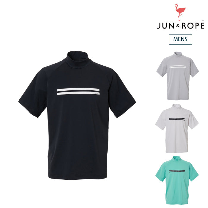 JUN&ROPE’ ジュンアンドロペ メンズフロントラインモックネック半袖PO ejm13080