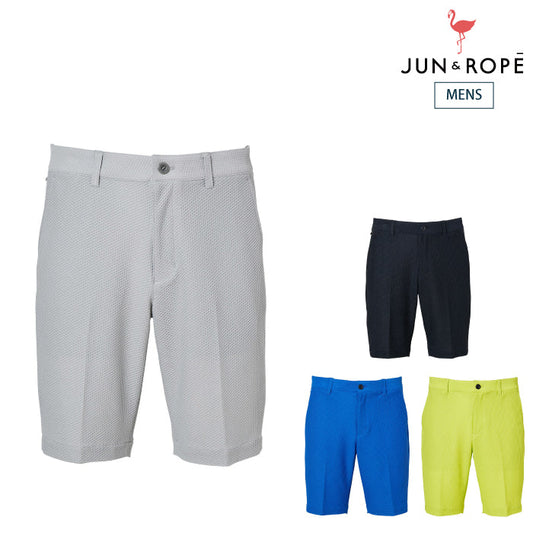 【30%OFF SALE】JUN&ROPE’ ジュンアンドロペ メンズ ハニカム柄ショートパンツ UV 吸水速乾 EJS32050