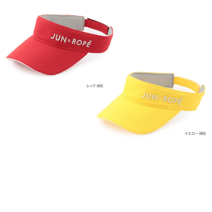 JUN&ROPE’ ジュンアンドロペ レディース ラメ立体ロゴ入りサンバイザー 吸水速乾 ERU12000
