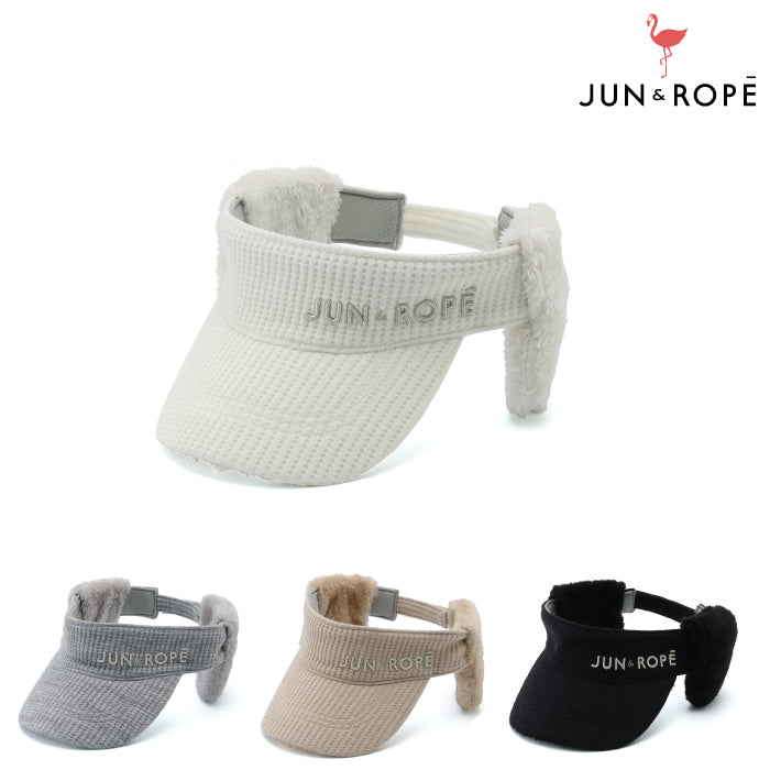 JUN&ROPE’ ジュンアンドロペ レディース ワッフル＆フリース　2WAY耳当て付きサンバイザー ERU12150