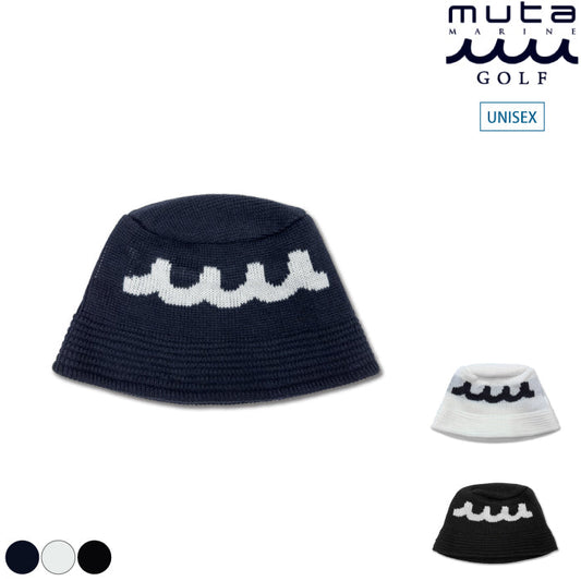 muta MARINE GOLF ムータマリンゴルフ メンズ レディース ACANTHUS x muta MARINE Logo Knit Bucket Hat【全3色】MMAC-MA2232