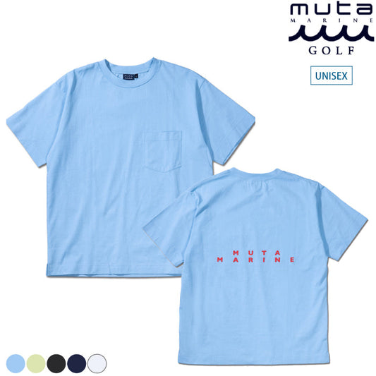muta MARINE GOLF ムータマリンゴルフ メンズ レディース バックロゴ ポケットTシャツ【全5色】mmbc-200816