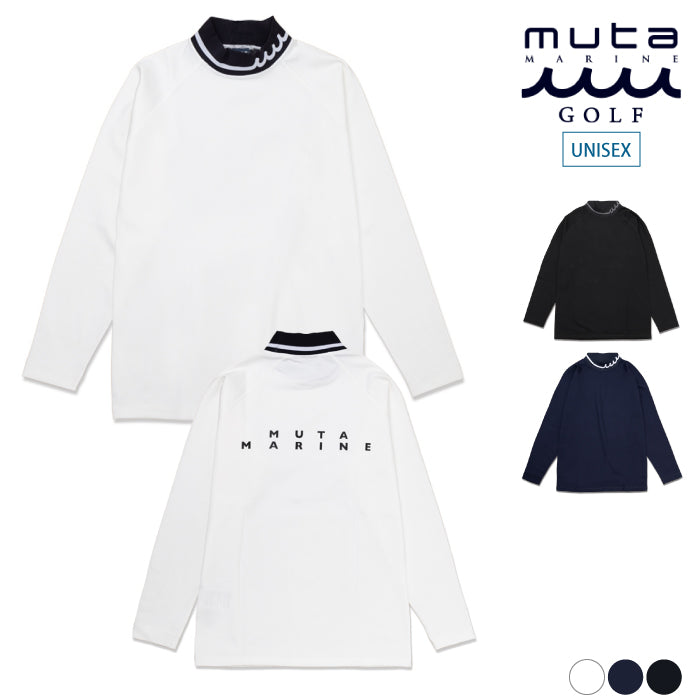 muta MARINE GOLF ムータマリンゴルフ メンズ レディース ライトハイテンション リブモックネックシャツ【全3色】MMBC-220705