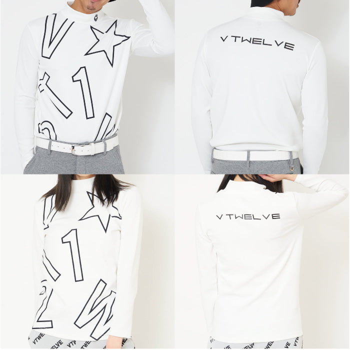 V12 ヴィトゥエルブ メンズ レディース CRAZY LETTER L/S MOCK V122220-CT04