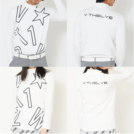 V12 ヴィトゥエルブ メンズ レディース CRAZY LETTER L/S MOCK V122220-CT04