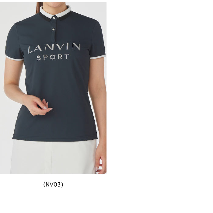 LANVIN SPORT ランバンスポール レディース ロゴ刺繍半袖ポロシャツ 吸水速乾 VLT155181